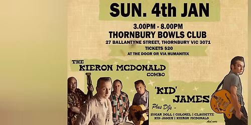 Kid James and The Kieron McDonald Combo at The Thornbury Bowls Club