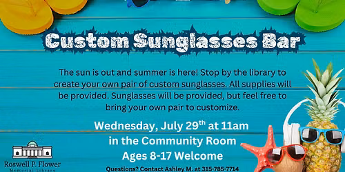 Ages 8-17 Custom Sunglasses Bar