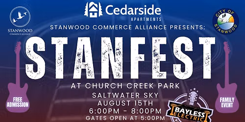STANFEST 2026 \u2013 Saltwater Sky Live at Church Creek Park (August 15)