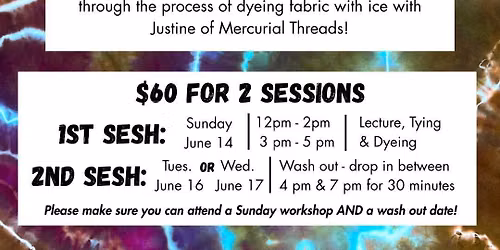 Ice Dye Geode Workshops - BYO Garment!