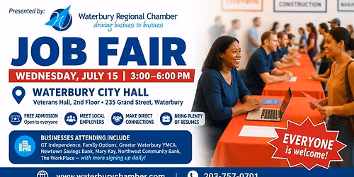 Waterbury Job Fair \u2014 July 15