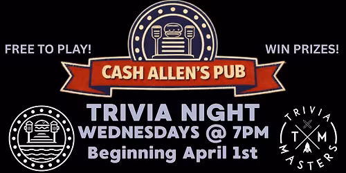 Trivia Night at Cash Allen's Pub in Guntersville! 