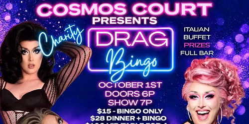  Cosmos Charity Drag Bingo benefiting Topeka Performing Arts Center (TPAC)
