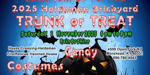 2025 Haldeman Brickyard Trunk or Treat