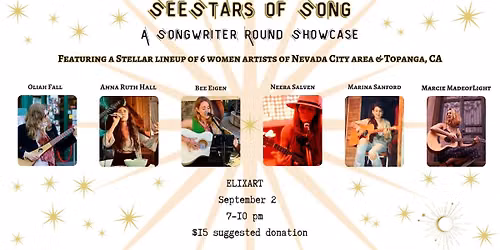 SeeStars of Song - A Songwriter Round Showcase Featuring 6 Local Women Artists