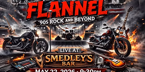Flannel is BACK at Smedley\u2019s!!!!  Come get your grunge on with us.  We\u2019ve ready to ROCK, R U?  
