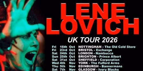 LENE LOVICH UK 2026 TOUR - BRIGHTON