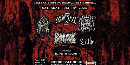 EVOKEN w\/ Demiser, Ancient Death, Kontusion, Lathe and DJ Filth Hound @ Metro Baltimore 