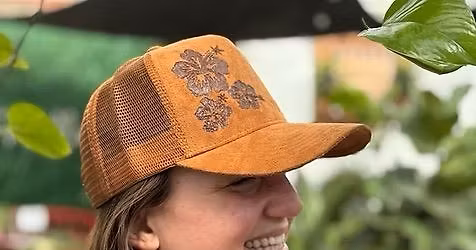 Pyrography Suede Hat