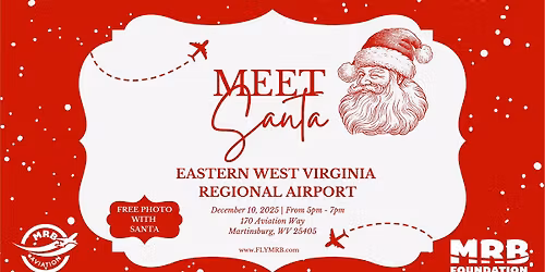Santa is Landing at the Eastern West Virginia Regional Airport