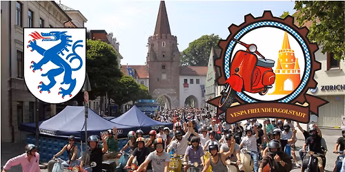 Vespa Ausfahrt zum Oldtimertreffen Weichering