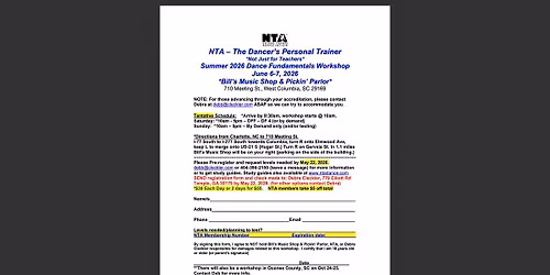 NTA Dance Fundamentals Workshop