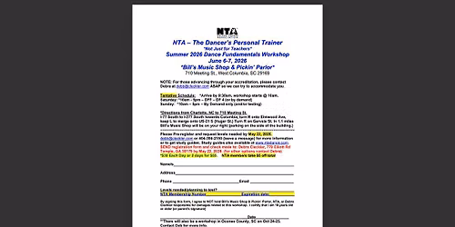 NTA Dance Fundamentals Workshop 