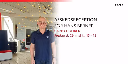 Afskedsreception for Hans Berner hos Toyota Holb\u00e6k \ud83c\udf8a