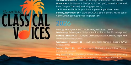 Coachella Valley Classical Voices at Plaza Theatre - Palm Springs