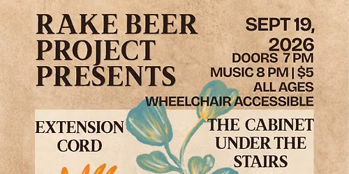 9\/19 EXTENSION CORD \/ THE CABINET UNDER THE STAIRS \/ ZACK HARPER @ RAKE