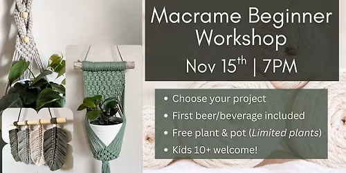 Macrame Workshop with The Knotted Ginger