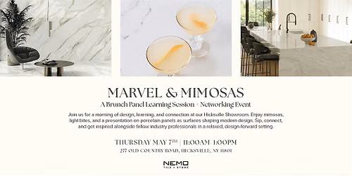 Marvel & Mimosas: A Brunch CEU  Learning Session on Porcelain Panels