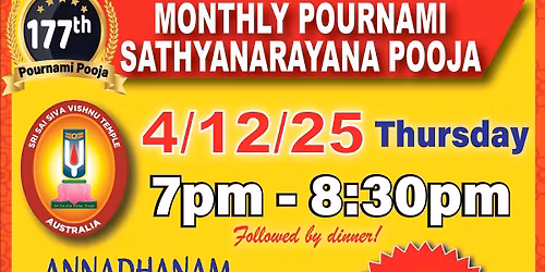 POURNAMI SATHYANARAYANA POOJA - DEC