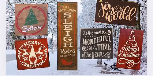 Winter\/Christmas Walk-in, Make & Take Board Painting at the Parks in Machesney Park! 