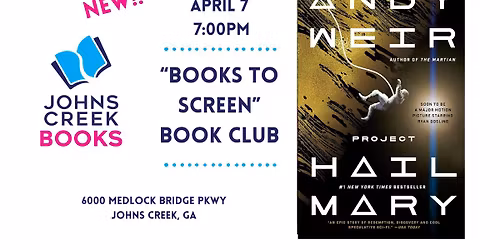"Books To Screen" April Book Club