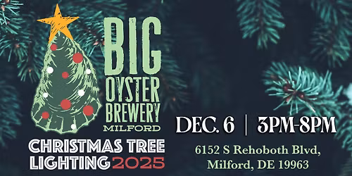 Big Oyster Brewery Milford Christmas Tree Lighting 2025