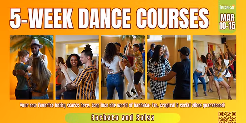 5-week Salsa & Bachata courses \u2022 Rotterdam centre \u2022 5 x 2 hrs \u2022 No partner required 