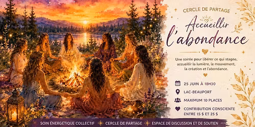 \ud83c\udf38Cercle de partage (entre elles)\ud83c\udf38 : accueillir l'abondance
