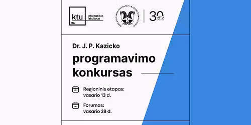 Dr. J. P. Kazicko moksleivi\u0173 programavimo konkursas 2026