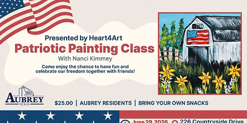 Patriotic Painting Class - Presented by Heart4Art