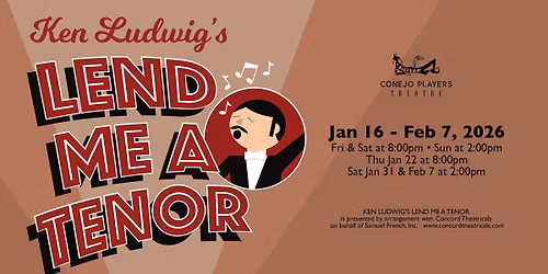 Auditions: Ken Ludwig\u2019s Lend Me a Tenor at CPT