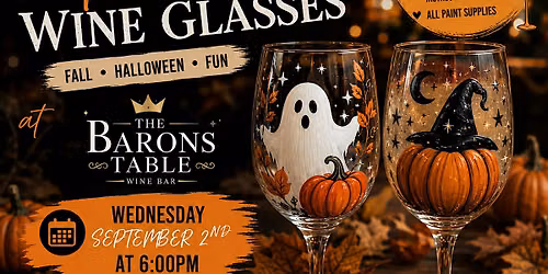 Wine Glass Paint and Sip at The Barons Table