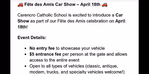 Fete Des Ami car show