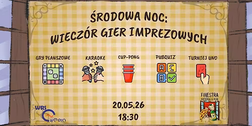 \u015arodowa Noc: Wiecz\u00f3r Gier Imprezowych 20.05