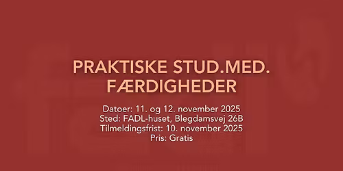 Praktiske stud.med. f\u00e6rdigheder