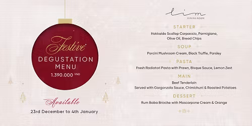 Lim Dining Room's Christmas Degustation Menu and Wine Pairing