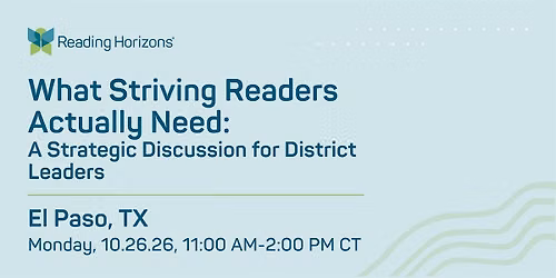 El Paso | Rethinking Adolescent Literacy Intervention