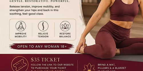 HAPPY HIPS & BACK Reset Stretch Class for Women \u2014 Saturdays at 8:30AM \u2728