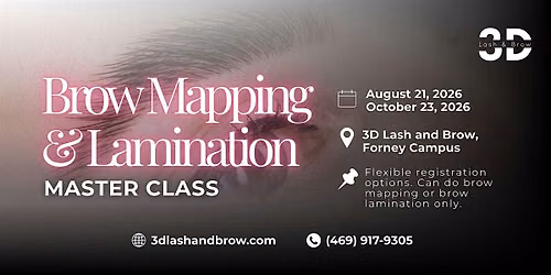 Brow Mapping & Brow Lamination Master Class by 3D Lash & Brow Academy