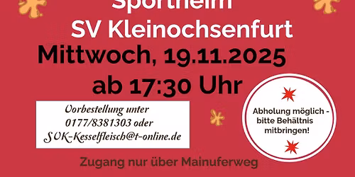 Kesselfleisch- und Schlachtsch\u00fcssel-Essen