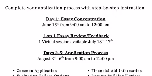 Summer 26 College Application Clinic