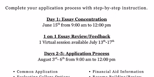 Summer 26 College Application Clinic