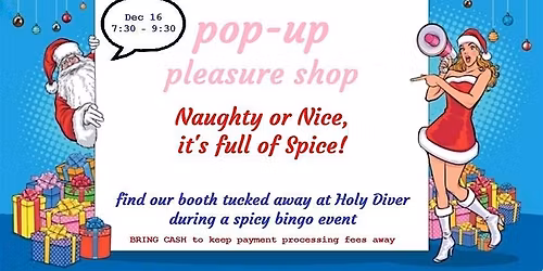 pop-up Xmas shop 18+