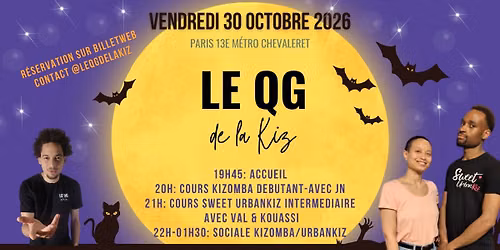 \u2728Le QG de la Kiz | Sociale Kizomba Paris| Vendredi 30 octobre 20h-01h30\u2728