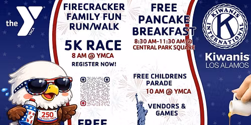 Firecracker 5K Family Fun Run, FREE Children's Parade & Pancakes by Kiwanis