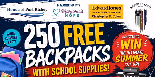 Honda of Port Richey- Big Backpack give Away 