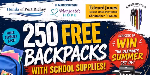 Honda of Port Richey- Big Backpack give Away 