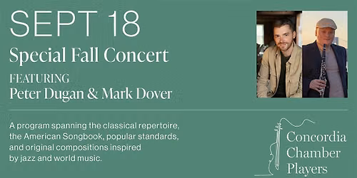 Concordia Chamber Players Concert with Peter Dugan & Mark Dover