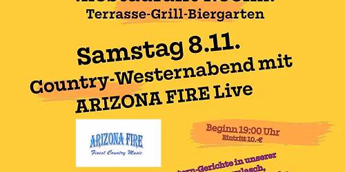 Amerikanischer Countryabend Live mit ARIZONA FIRE