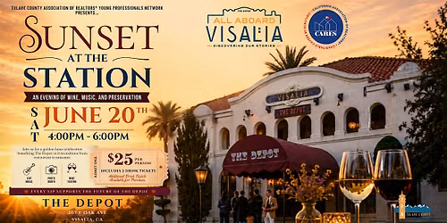 Sunset at the Station: An Evening of Wine, Music, and Preservation (21+)